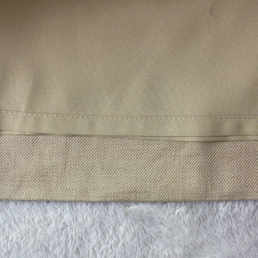 NWT J.Crew Women's Khaki Linen Blend Skirt Size 10 Back‎ Zip Office Casual Lined